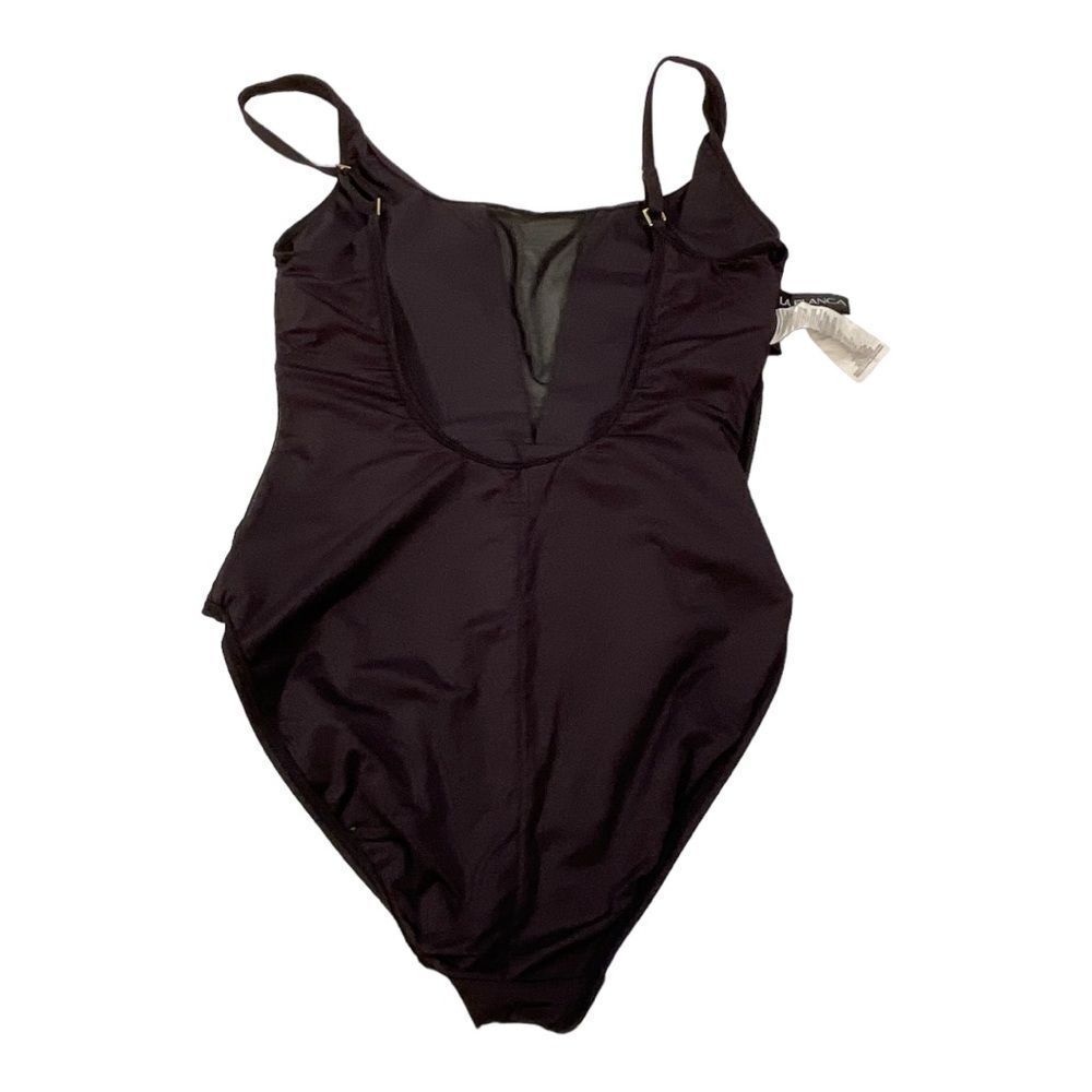 La Blanca Women’s Black one piece with sheer cut outs swimsuit Size 10 - Picture 9 of 15